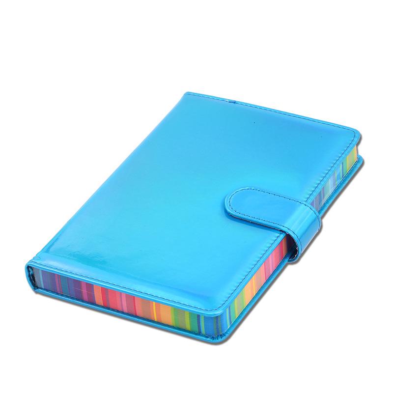 Laser Symphony Leather Notebook Buckle Color Edge Notepad Thickened