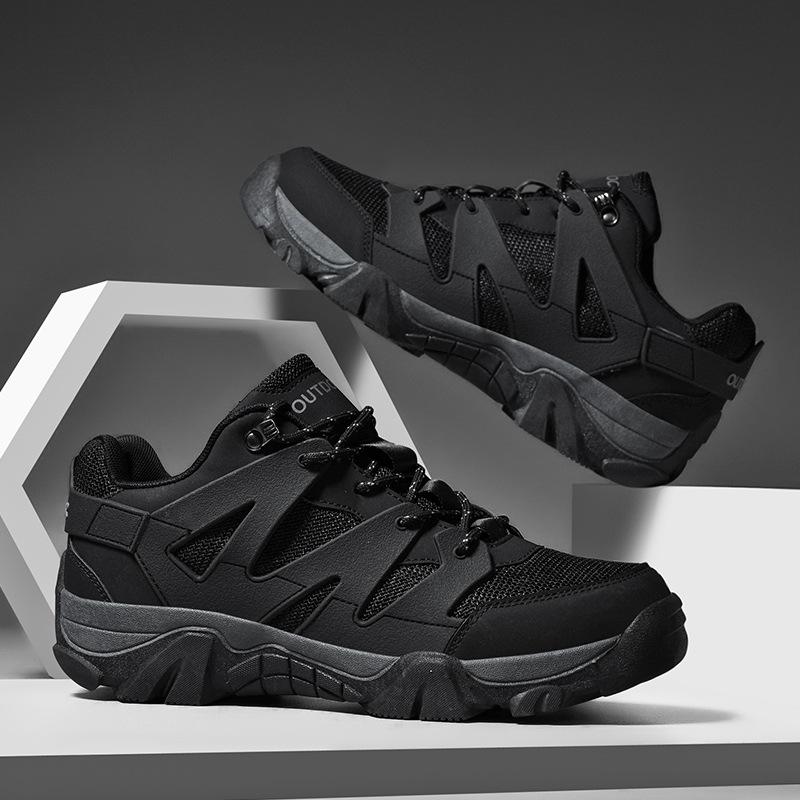 Новые мужские сетчатые туфли, нескользящие, для хайкинга, мужские, дышащие, большого размера, для занятий спортом на открытом воздухе, для бега, для бездорожья, мужские