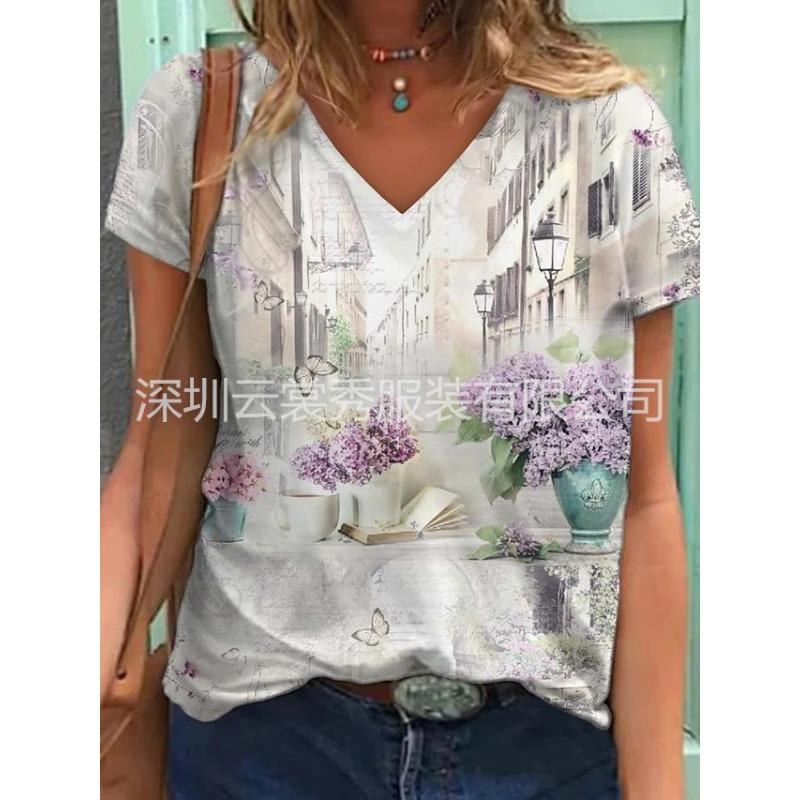 Женские модные повседневные блузки и рубашки с коротким рукавом и V-образным вырезом JPNTKY