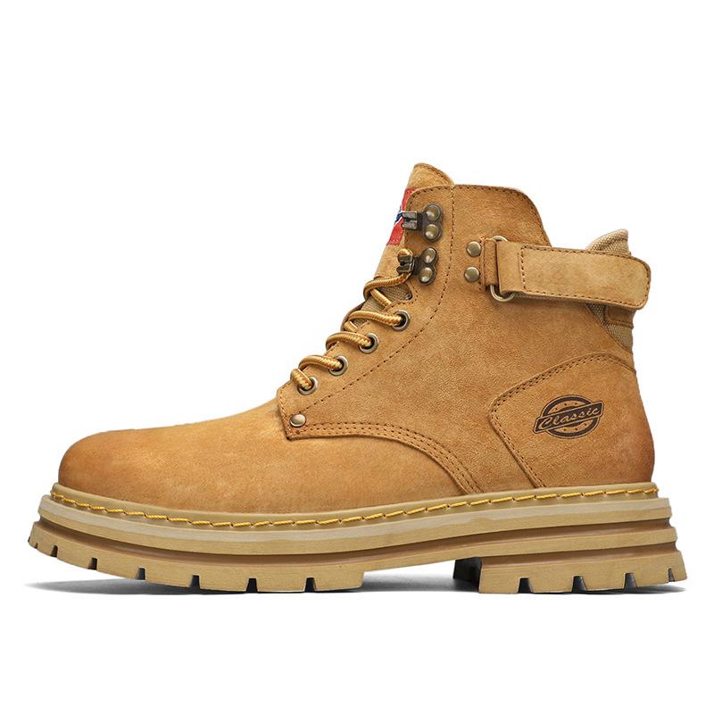 Winter high-top Martin boots trendy tooling boots thick-soled non-slip round head casual men's shoes versatile