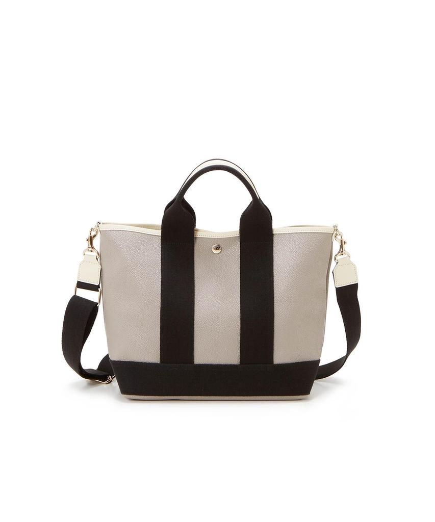 BREATH Scotch Grain Neo Leather Tote Bag with Shoulder M 503080101300 Greige [Topkapi]