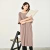 Women's Spring/Summer Modal Nightdress - Loose, Trendy, Short Sleeve, Cotton, Maternity Long Skirt