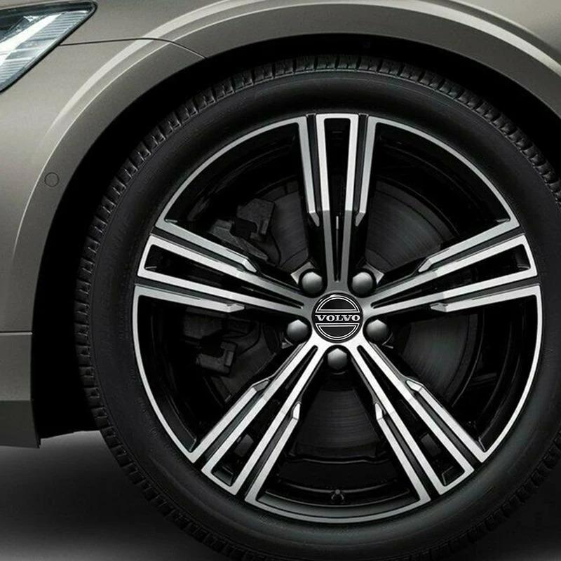 4Pcs 64mm Car Wheel Center Cap Rim Cover Accessories For For Volvo Rdesign AWD C30 C70 S40 S60 S70 S80 S90 V40 V50 V60 V70 XC40