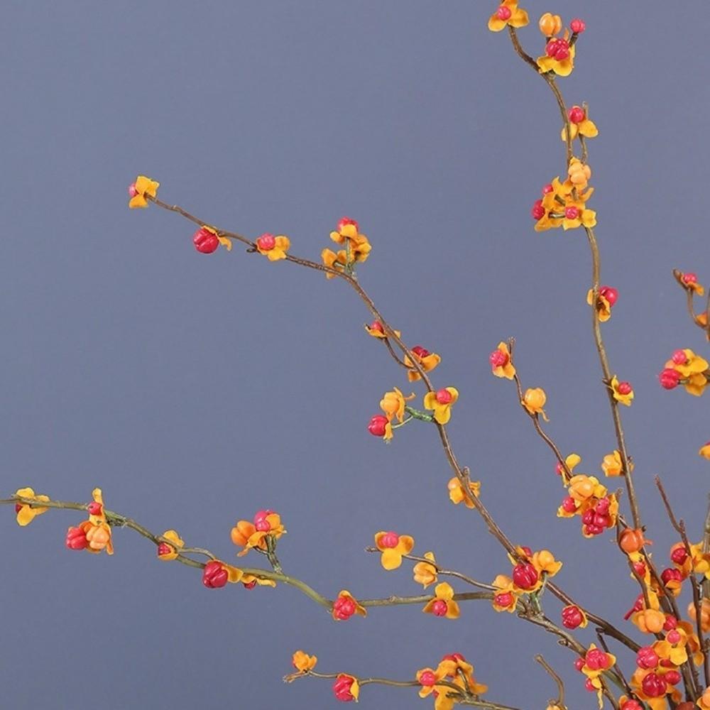 Yellow Flower Fake Flowers Plant Decorative Simulation Tree Branch Home Decor