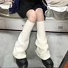 White Flare Warm Socks Women Wide Legs Gothic Style Warm Leg Warmers Featuring Knitted Minimalist Fashion Leg Warmers