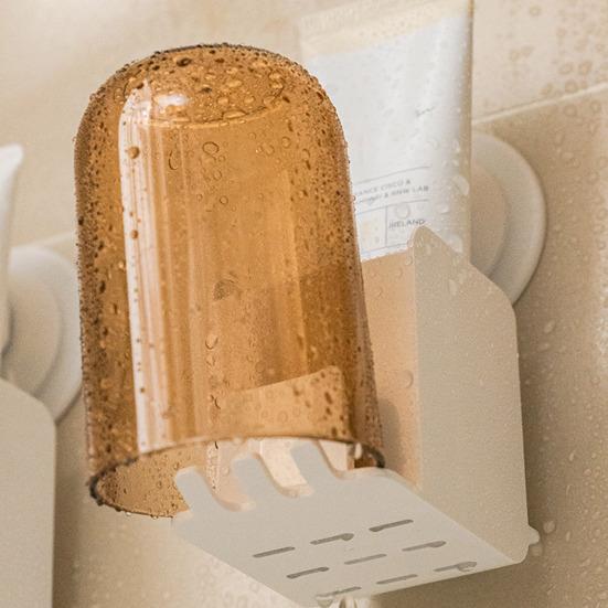 Настенный держатель зубных щеток с двойным зажимом Без перфоратора Вентилируемый дренажный влагостойкий держатель зубных щеток