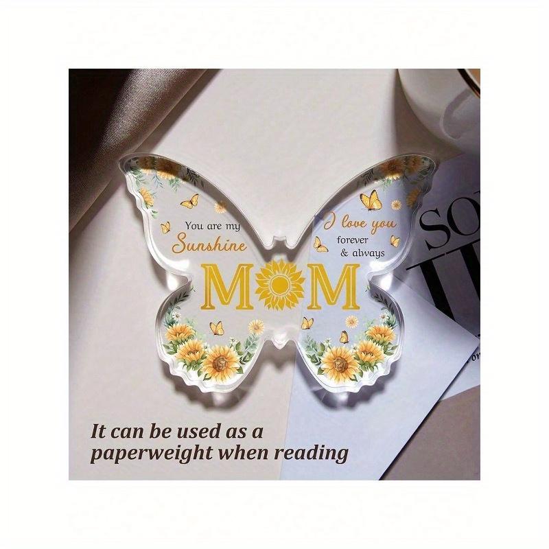 1pc Mother's Birthday Gift - Acrylic Butterfly Decorative Plaque, Present For Mom From Daughter And Son, Suitable For Birthday, Mother's Day
