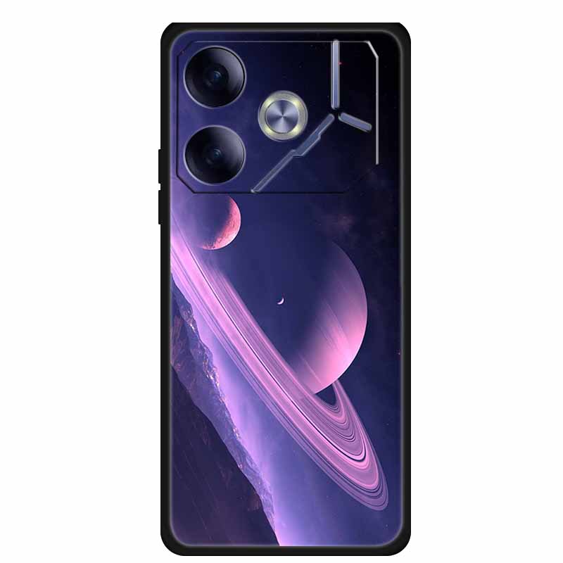 Чехол для телефона Tecno Pova 6 Задняя крышка Ударопрочный Черный Силикон Мягкий Funda для Tecno Pova 6 Чехол Pova6 6.78" Capas Coque