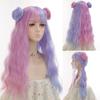 Фиолетовый, розовый, парик Лолиты, длинная волна воды, парики для косплея, парики из синтетических волос, термостойкие для женщин