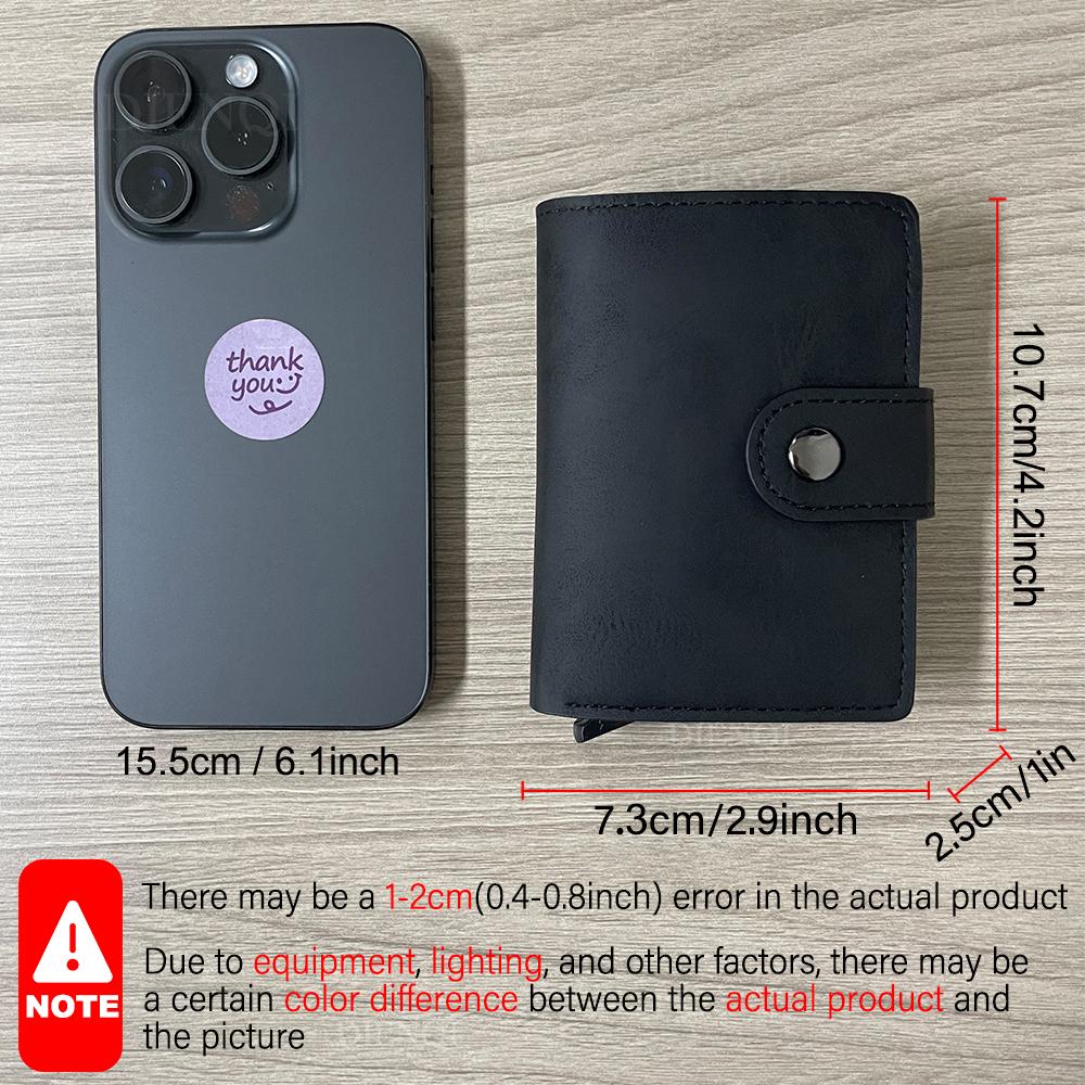 Pu Leather Credit Card Holder Luxury Id Cardholders Pop Up Metal Mini Minimalist Wallet for Women Men Coin Purse Badge Holder