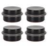 4pcs Cylindrical Door Stopper Prevent Impact Silent Floor Door Stopper Plastic Black Door Holder