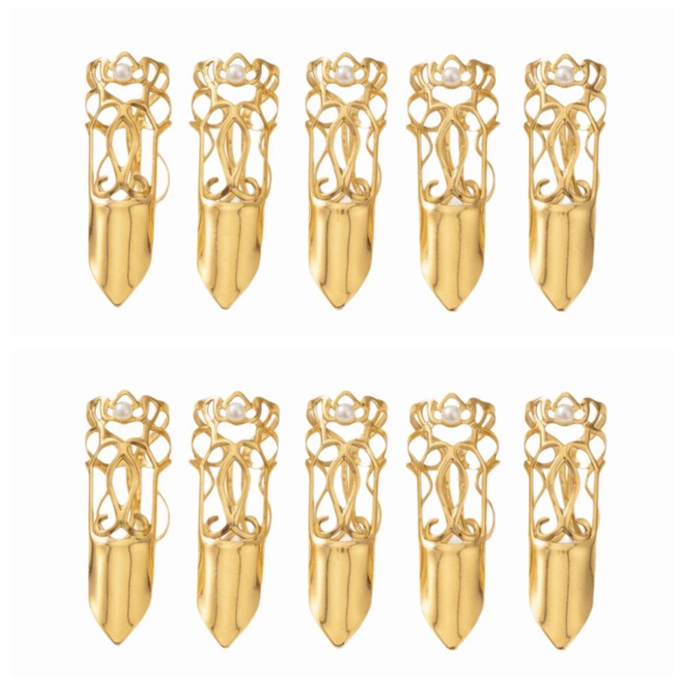 5/10pcs Zinc Zinc Alloy Nail Accessories Adjustable Styling Armor Set Fashion Nail Rings  Themed Parties