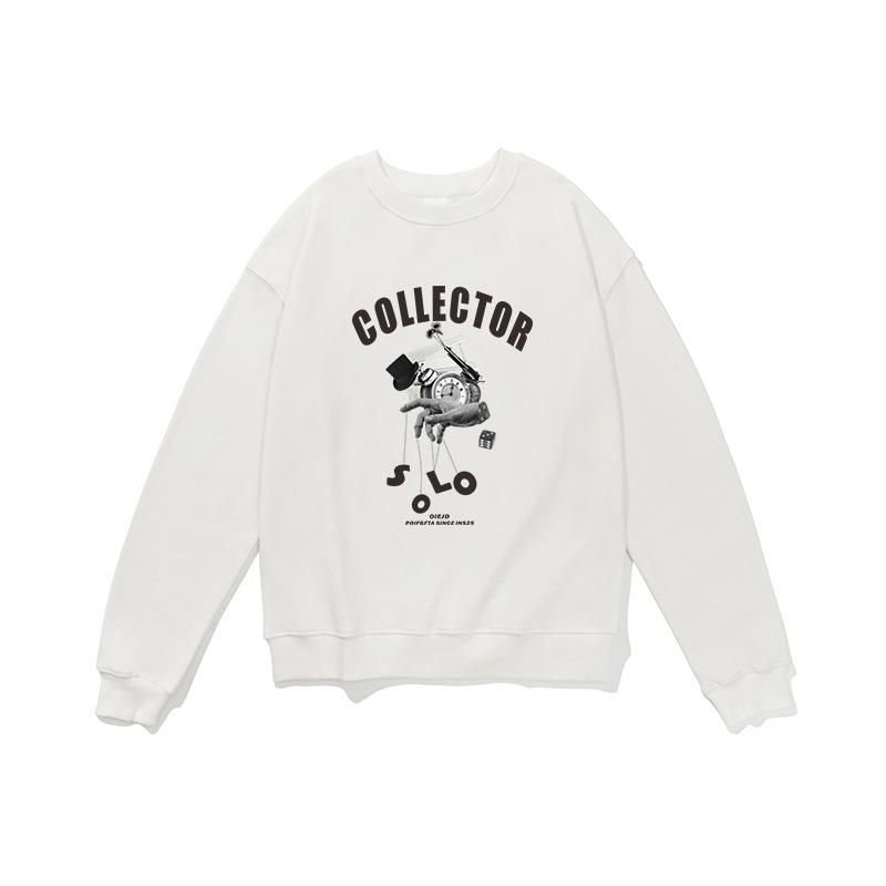 Весна и осень новый свитер мужской трендовый бренд свободный американский круглый вырез повседневная куртка пара длинный рукав топ мода