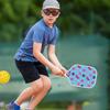 Pickleball Paddle Fiberglass Honeycomb Core Pickleball Set with 4 Balls Ergonomic Grip Pickleball Racket for Men Women Kids