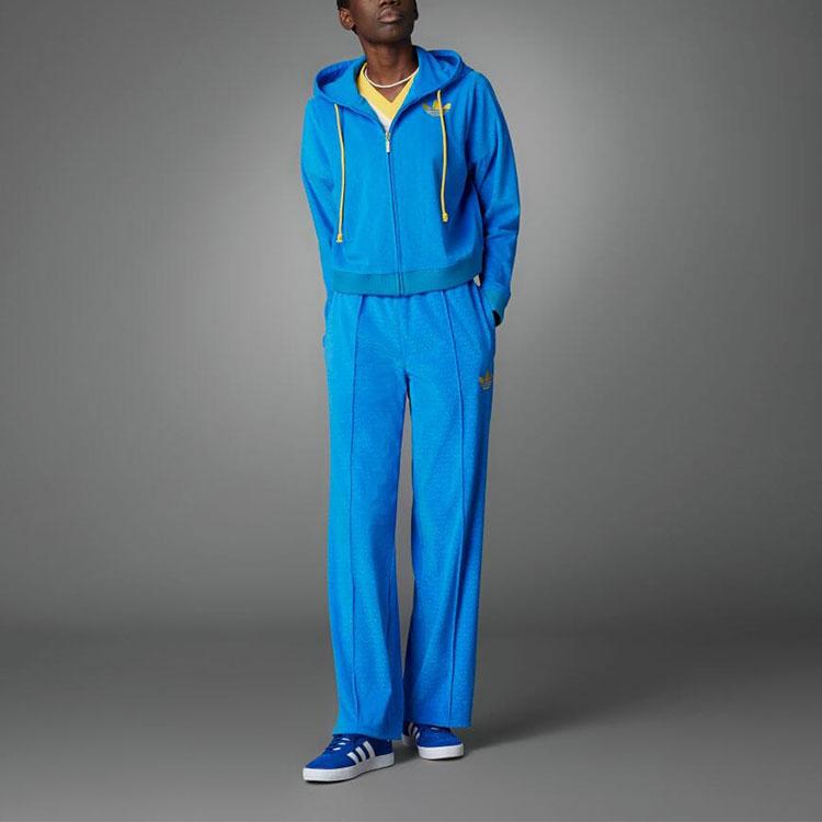 adidas Толстовка на молнии с логотипом Originals и кулиской, женские топы синего цвета IB2046