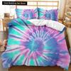 Комплект постельного белья Boho Tie Dye, комплект постельного белья в стиле хиппи, комплект постельного белья синего и фиолетового цвета для двоих, цыганский комплект постельного белья размера «king-size», полиэстеровый чехол для одеяла