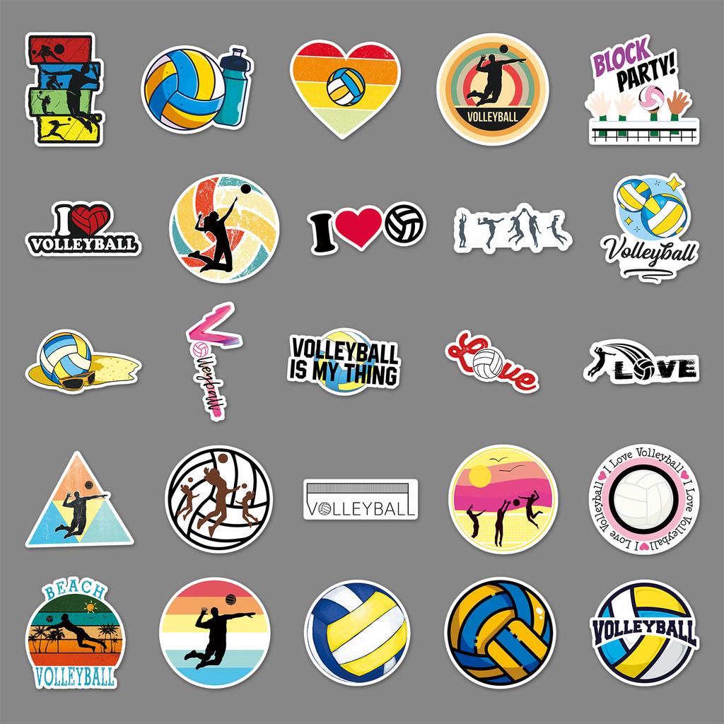 50 Volleyball Sports Graffiti Personalized Sports Creative Guka DIY Skateboard Suitcase Stickers Waterproof