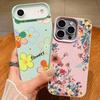 Красивый чехол для телефона с цветочным узором для iPhone 17e 17 Pro Max 16 15 14 13 Pro Max 16e 11 Ударопрочный чехол из ТПУ с кожаной текстурой