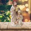 Resin Nativity Scene Statue Holy Family Catholic Figurine Tabletop Decor Handicrafts Sculpture for Christmas Church Decoration
