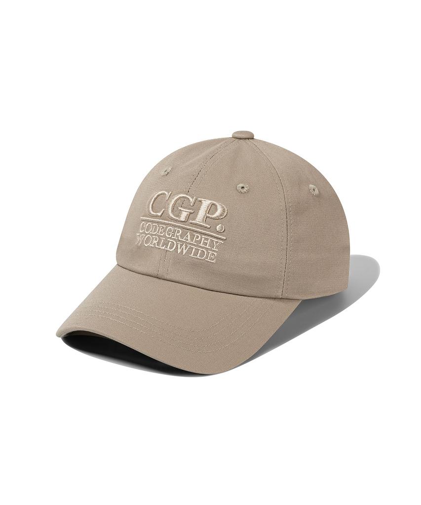 Кепка с квадратным логотипом CGP_Бежевая