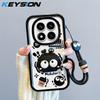 KEYSION Shockproof Case for Xiaomi POCO X7 with Lanyard Soft Silicone Cute 3D Cartoon Doll Phone Back Cover for POCO X7 5G