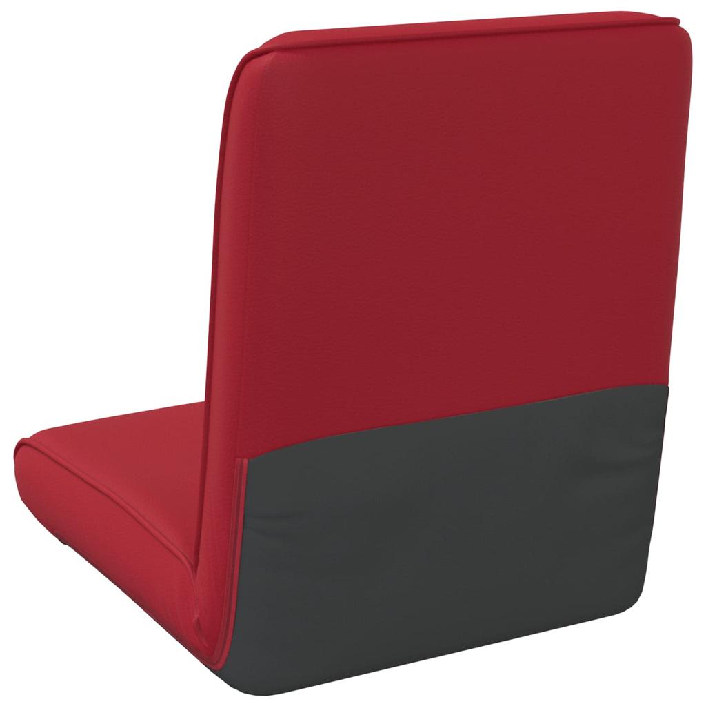 Adjustable Footstool Burgundy Artificial Leather