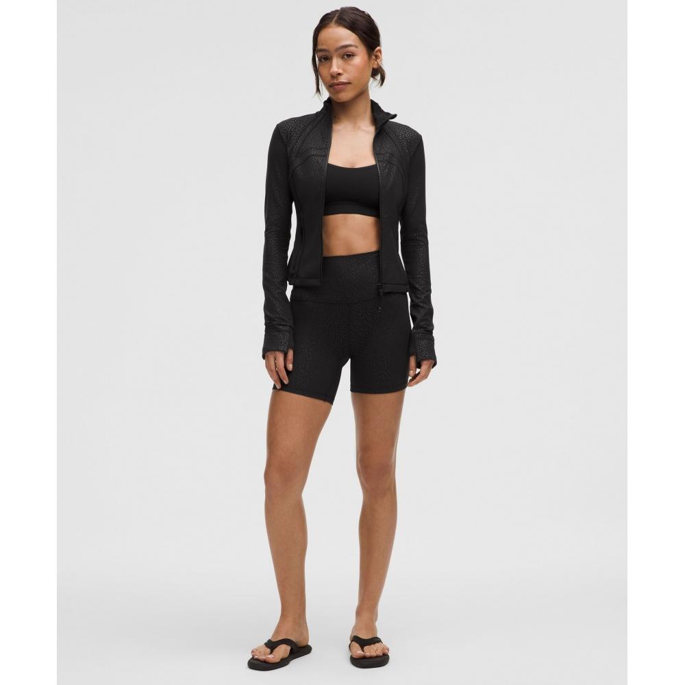 Lululemon Align  High Rise Short 6  Leopard Daisy Emboss Black