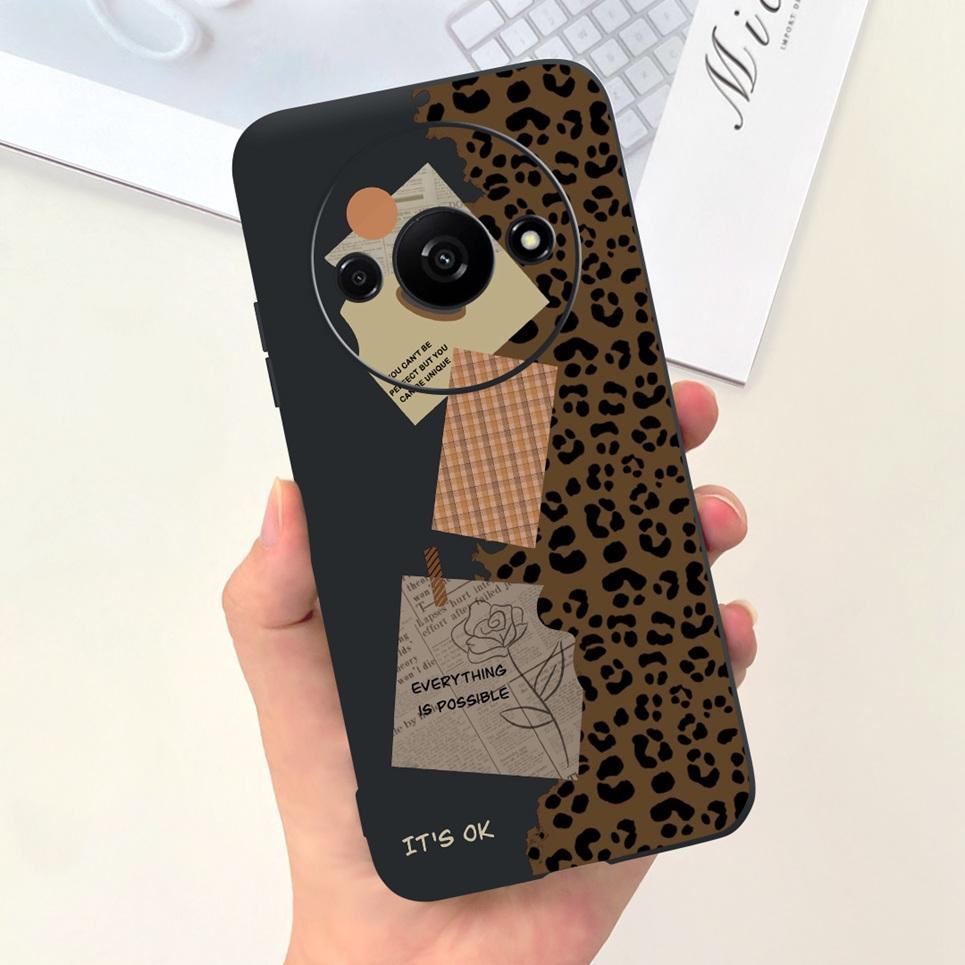 Задняя крышка для Xiaomi Redmi A3 4G Мультяшные животные Мультяшная раскраска Funda Etui для Xiomi RedmiA3 A 3 Мягкий ТПУ Силиконовый чехол
