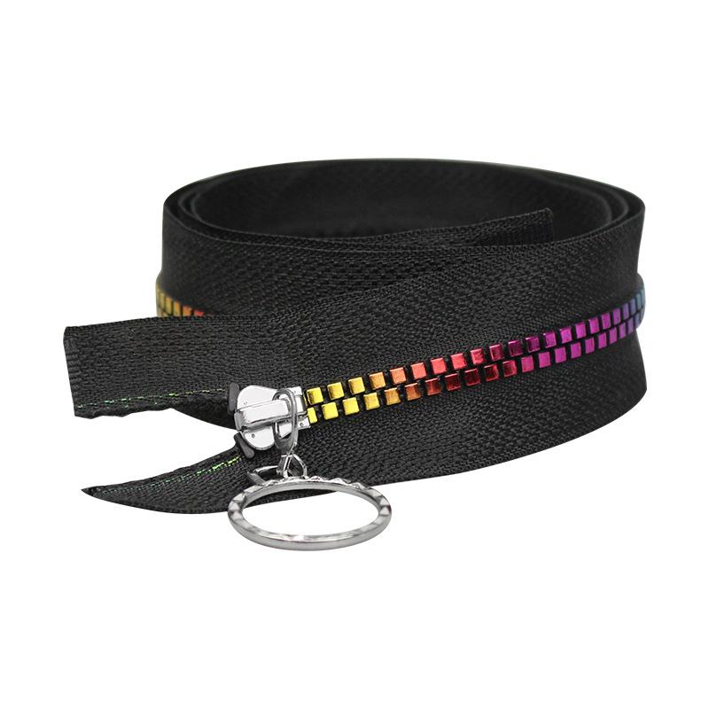 5 # градиентные цветные смоляные молнии, красочные квадратные открытые молнии с автоматическим замком, аксессуары для куртки, аксессуары для одежды, шитье одежды своими руками