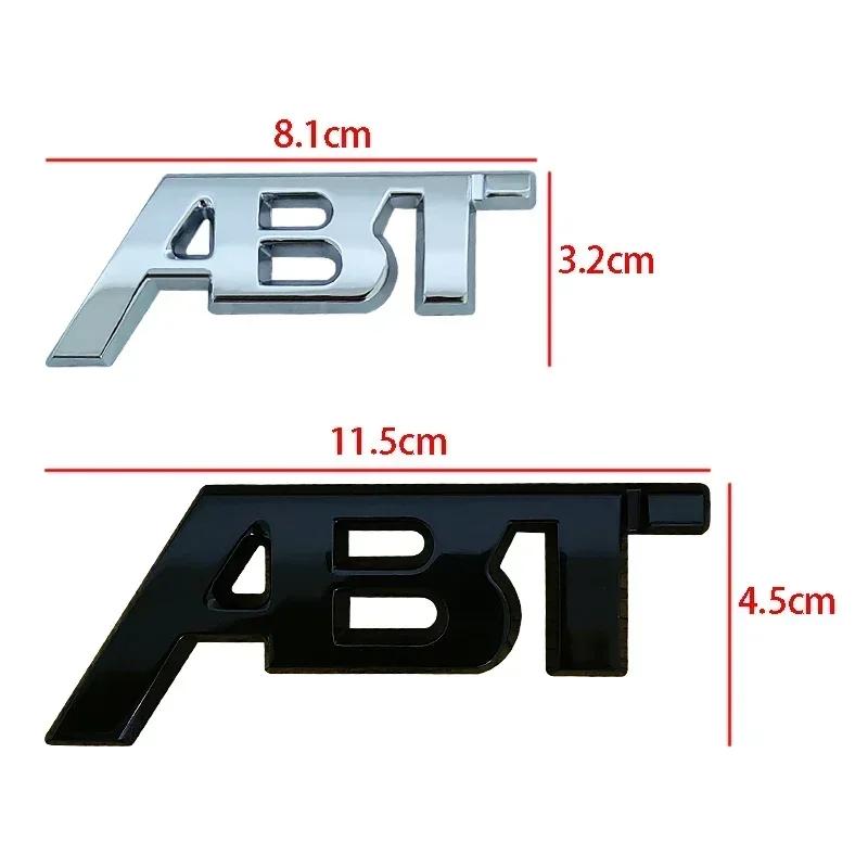 3D Metal ABT Logo Letters Car Front Grill Emblem Badge Sticker For 42s A3 A4 A5 A7 A7 Q3 Q5 Q7 TT RS6 RS3 VW Golf 7s42