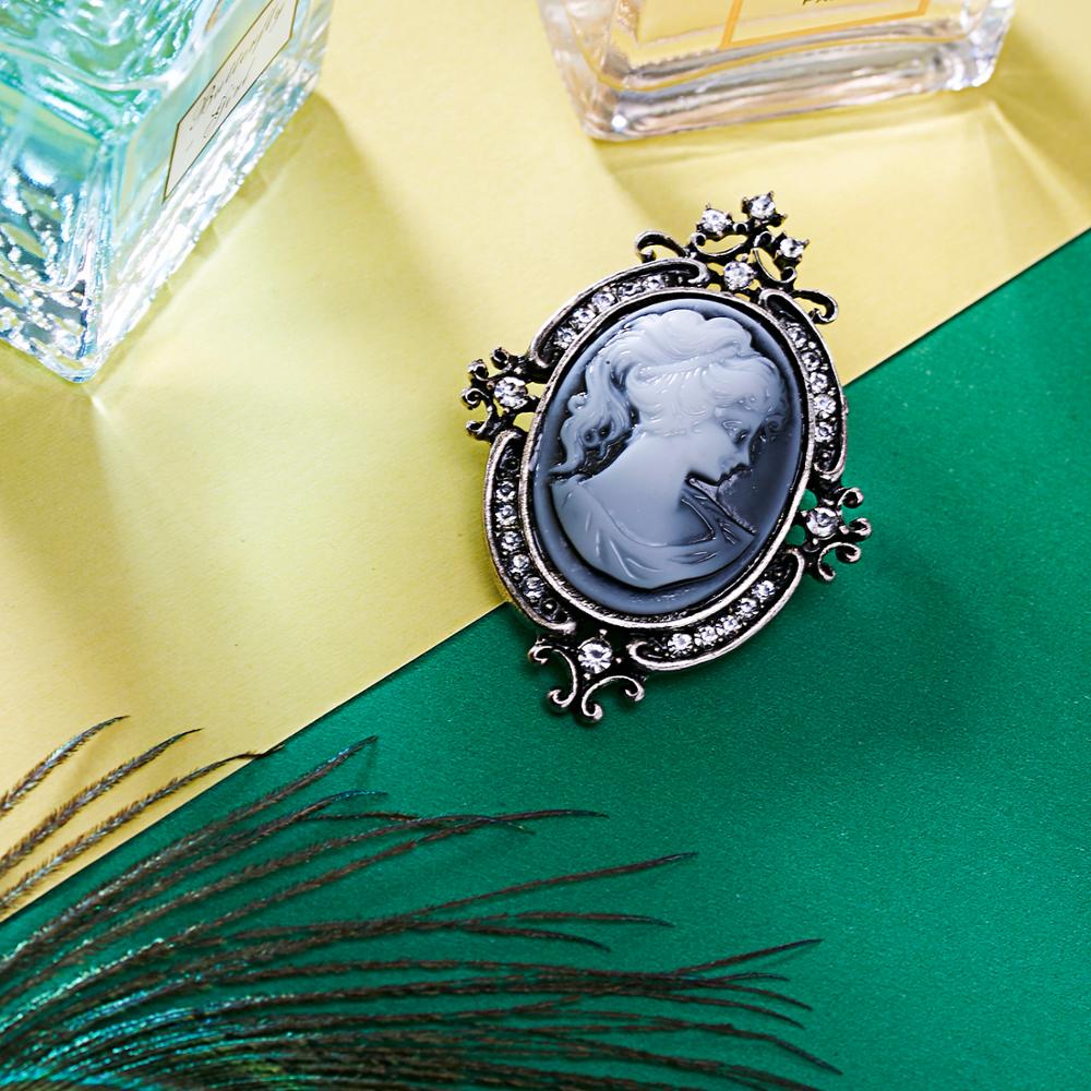 Bohemian Vintage Figure Beauty Brooch Pins Brand Jewelry Queen Figure Brooches For Women Bride Wedding Party Jewelry Gifts