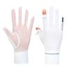 Spring and Summer Women's Sun Protection Gloves Two Finger UV Resistant Thin Ice Silk Cool Outdoor Cycling Full Finger Gloves