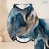 Women Plus Size Two Piece Set Long Sleeve Hooded Top Cuffed Pants Multicolor Printed Outfit