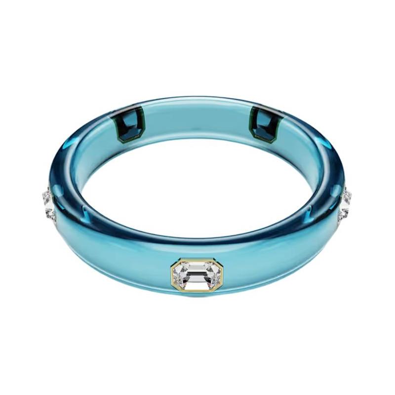 Swarovski Dulcis Inlay Design Crystal Gold Plated Resin Bracelet Women's Blue 5714390