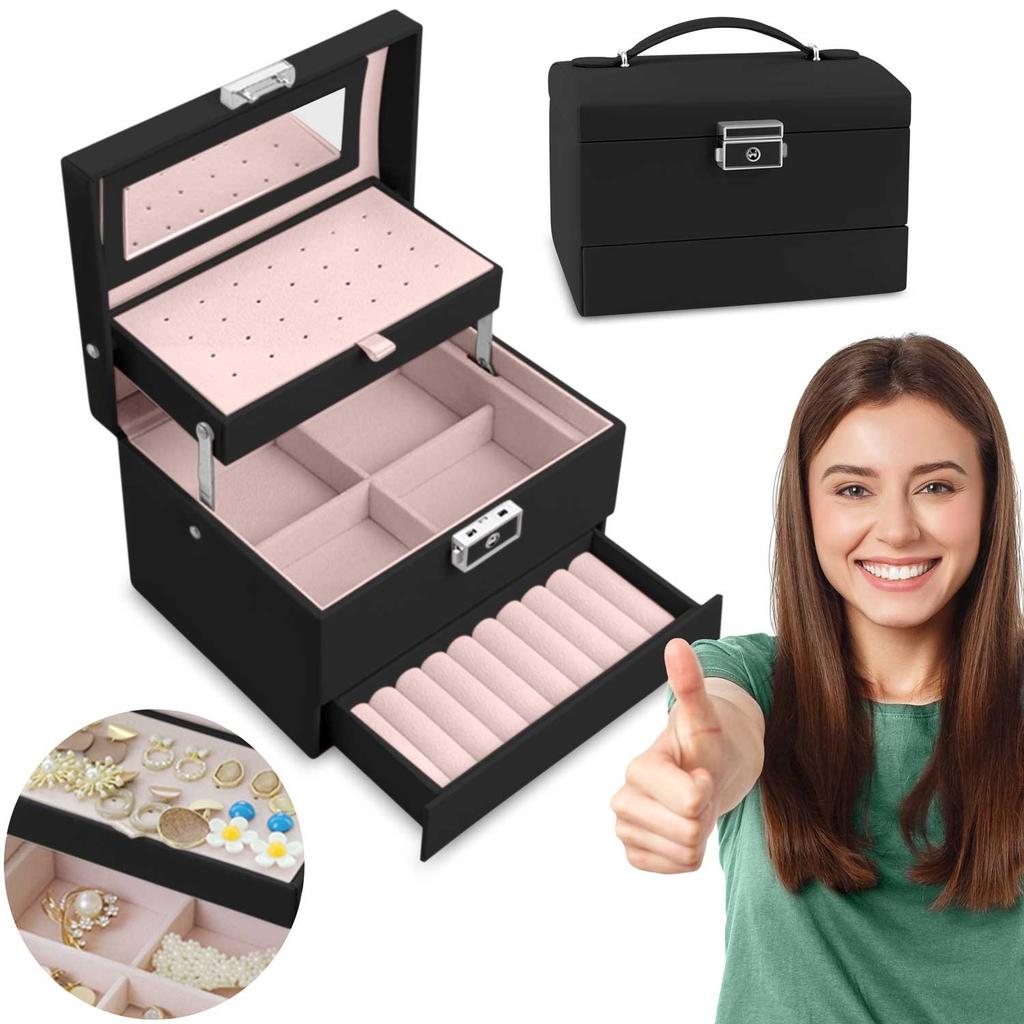 MS-704 Massido Jewelry Box - Black