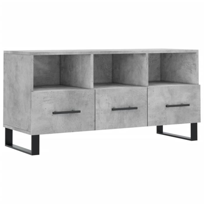 VidaXL TV Cabinet Concrete Grey 102x36x50 Cm Engineered Wood 829064