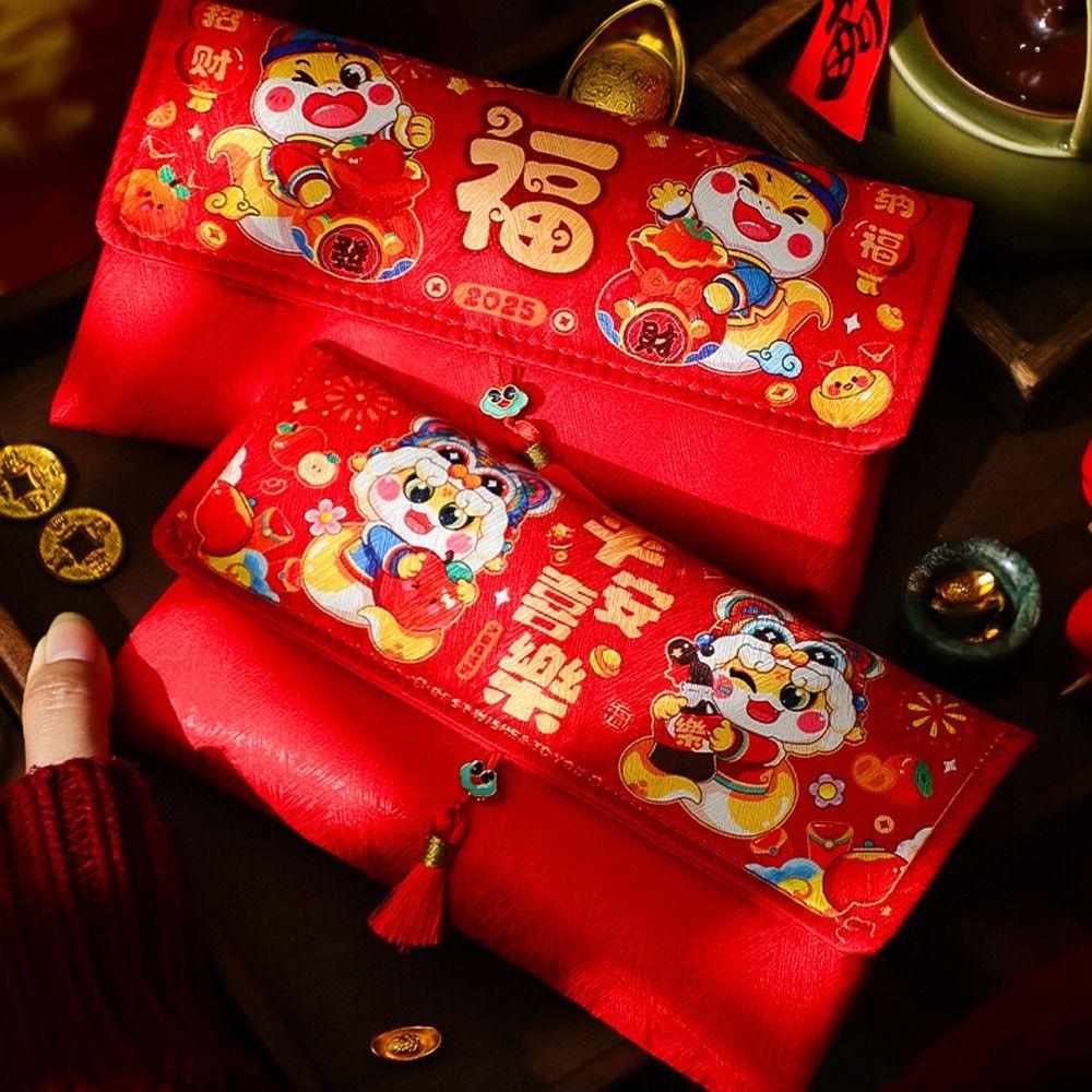 Blessing New Year Lucky Envelopes Chinese Money Pocket 2025 Snake Year Red Envelopes Party Gifts
