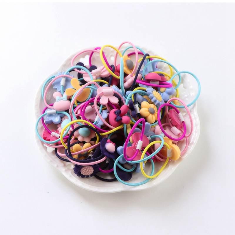 Набор резинок для волос в футляре с изображением кролика, 20 шт