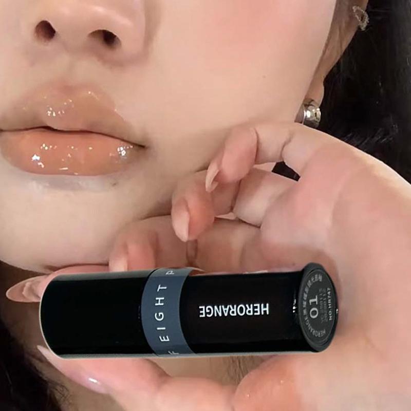 Herorange Mirror Lip Glaze Juice Red Lip Gloss Long-Lasting Shiny Lip Gloss, Student-Friendly Skin-Brightening Nude Lipstick