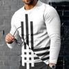Men's Fashion Casual Top 3D Printed Long Sleeve T-shirt
