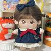 1 комплект школьной формы 20 см одежда для хлопковой куклы бант повязка для волос одежда для плюшевой куклы аксессуары для куклы