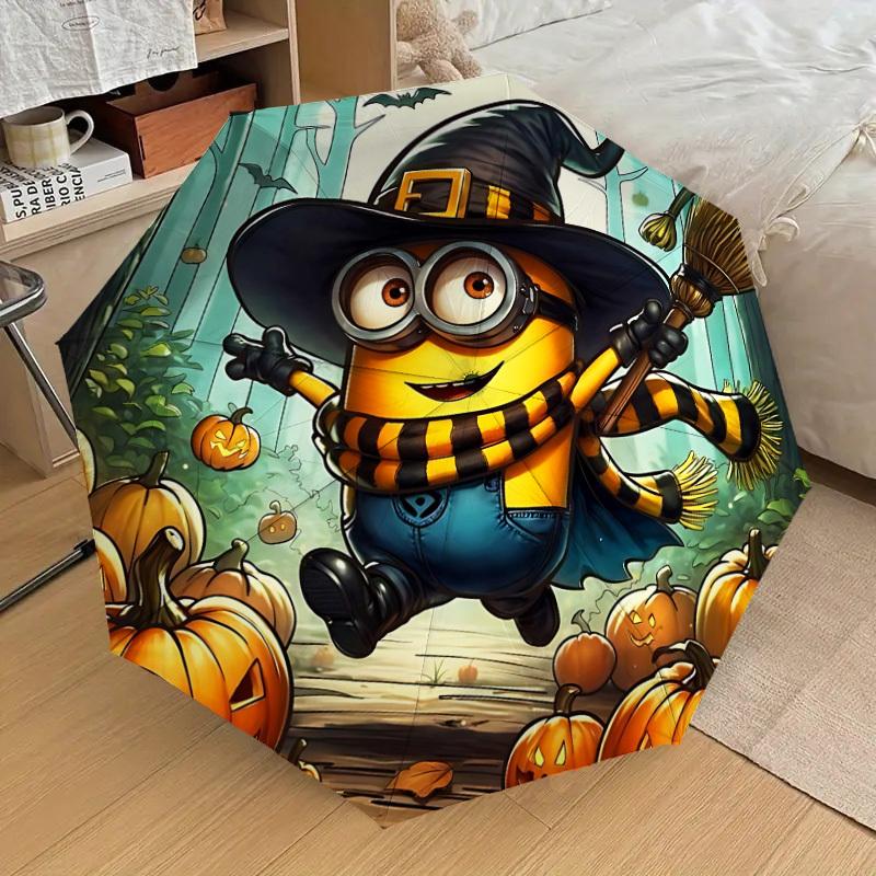 1pc Halloween Minion Automatic Open/Close Umbrella, Lightweight Design for Everyone,Durable Canopy yy251014063