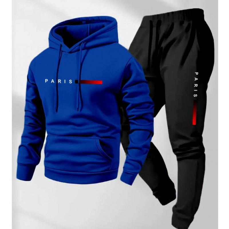 Mens Hooded Sweatshirt Tracksuit Set Cotton Blend Loungewear Young Adults