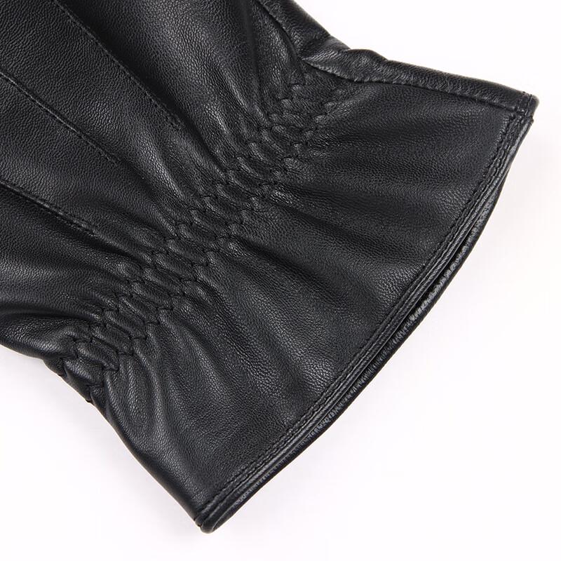 Hengyuanxiang Men's Premium Black Sheepskin Gloves