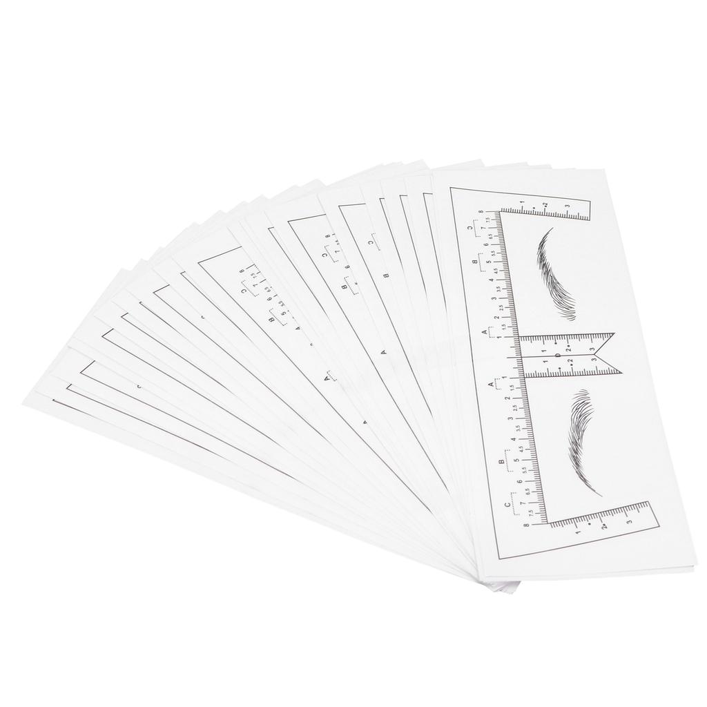 50Pcs Transparent Eyebrow Stencils Stickers Microblading Eyebrow Ruler SelfAdhesive Brow Sticker