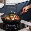 COOKER KING Wrought Iron Flat-Bottom Wok