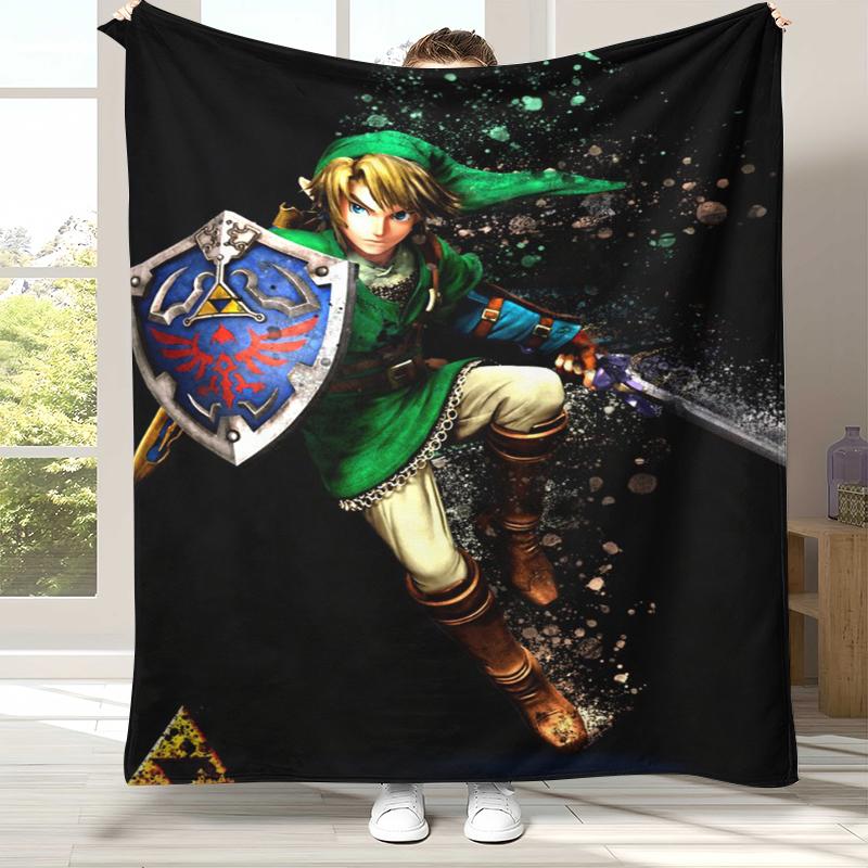 Ретро Z-Zelda Мультяшный Линк Игры Фланелевое Одеяло, Ультра Мягкий Теплый Плюшевый Плед для Дома Спальни Кровати Дивана Походного Пикника Ребенка