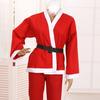 1 Set Christmas Workmanship Top Santa Claus Costume Fine Kids Hat Pants Belt Set for
