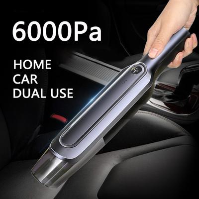 Портативный автомобильный беспроводной пылесос 6000Па Всасывание 4000мАч Беспроводной ручной пылесос для сухой/влажной уборки пыли для дома, автомобиля