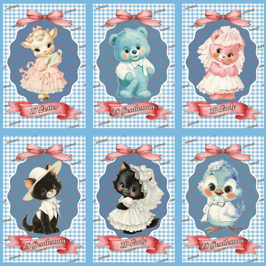 [Officially Imported, Limited Quantity] Sweet Lenormand Lenormand Cards, 46-Piece Set [Includes Drawstring Pouch] | 56 X 87mm Black Cardstock